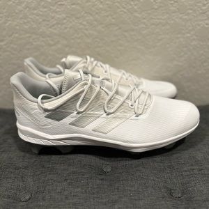 Adidas Adizero Afterburner 8 PRO TPU Baseball Cleats White FZ4225 Mens Size 15